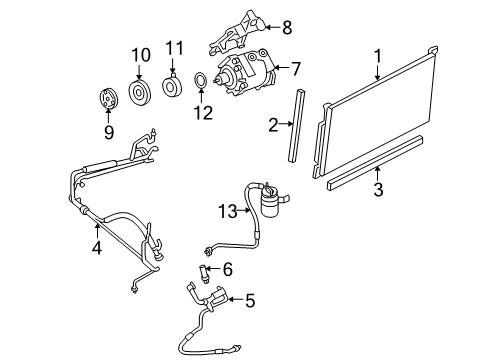 2006 Mercury Montego Air Conditioner Condenser Diagram for EU2Z-19712-H