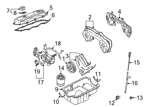 1999 Infiniti QX4 Engine Parts, Mounts, Cylinder Head & Valves, Camshaft & Timing, Oil Pan, Oil Pump, Crankshaft & Bearings, Pistons, Rings & Bearings Engine Oil Filler Cap Diagram for 15255-D5502