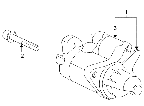 2002 Honda Civic Starter Starter Motor Assembly (Reman) Diagram for 06312-PLR-505RM