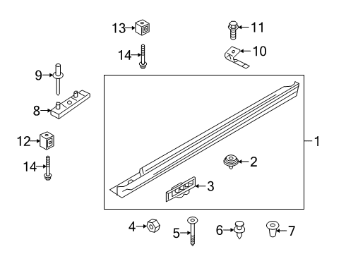 2022 Alfa Romeo Stelvio Exterior Trim - Pillars Clip-Retaining Diagram for 5SR17JXWAA