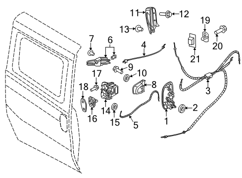 2016 Ram ProMaster City Sliding Door Switch-Power Window Diagram for 5XY80LXHAA