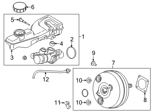 2019 Lincoln Continental Dash Panel Components Power Booster Diagram for G3GZ-2005-J