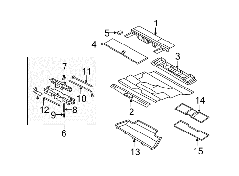 2003 Lincoln Navigator Interior Trim - Rear Body Handle Diagram for 3L7Z-78116A76-AAB