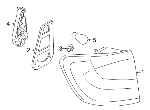 2014 BMW X1 Bulbs Rear Light In The Side Panel, Right Diagram for 63212990112
