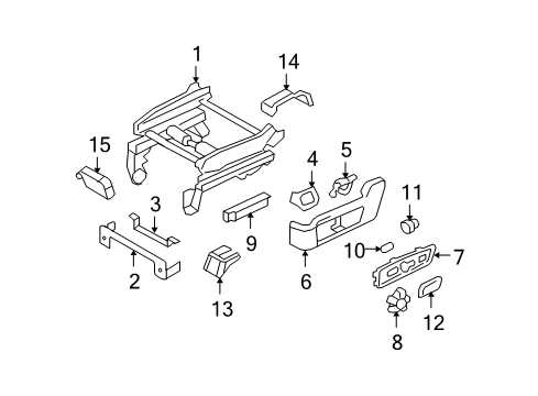 2015 Ford Expedition Tracks & Components Front Bracket Diagram for 7L1Z-7860328-BA