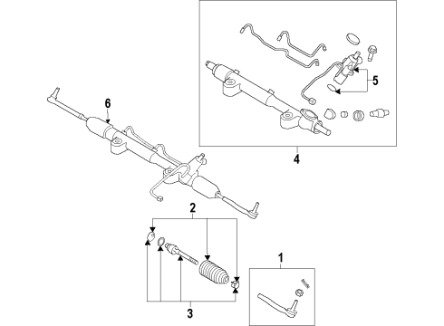 2014 Infiniti Q50 P/S Pump & Hoses, Steering Gear & Linkage Power Steering Return Hose Diagram for 49725-1EA0A