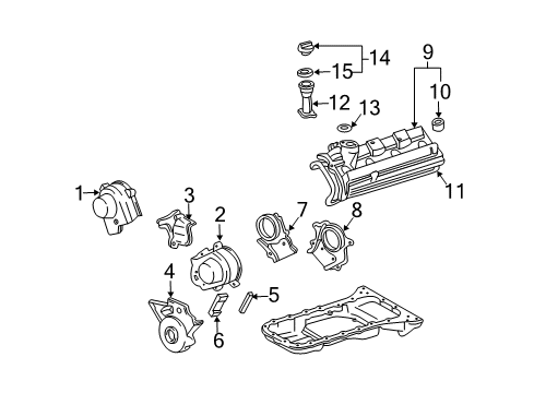 2009 Lexus GX470 Valve & Timing Covers Cover Sub-Assy, Cylinder Head, LH Diagram for 11202-50080