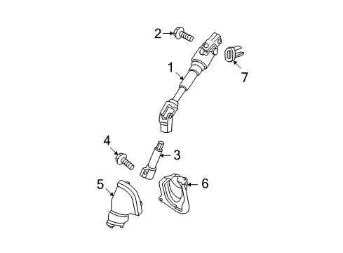 2005 Scion tC Shaft & Internal Components Upper Shaft Diagram for 45260-21030