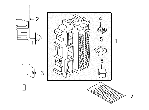 2014 Infiniti QX70 Fuse & Relay Block Junction Diagram for 24350-1WW0A