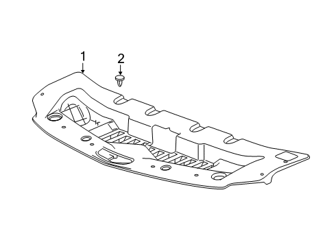 2021 Chevrolet Blazer Splash Shields Sight Shield Diagram for 84510621