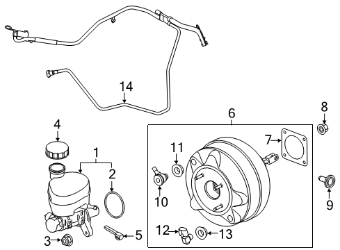 2015 Ford Mustang Hydraulic System Vacuum Tube Diagram for FR3Z-2420-H