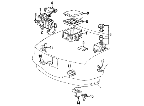 1991 BMW 318i Anti-Lock Brakes Supporting Plate Diagram for 65711386226