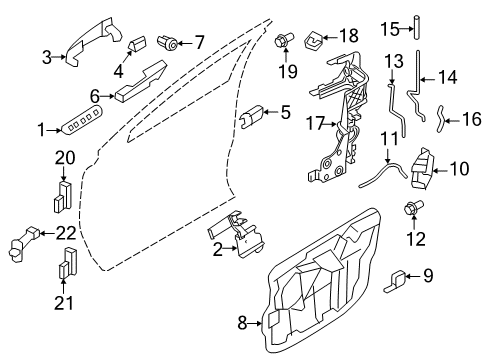 2010 Lincoln MKX Keyless Entry Components Keyless Lock Pad Diagram for 8H6Z-14A626-AC