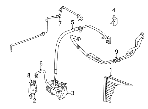 2006 Dodge Caravan Air Conditioner Tube-Supply & Return Diagram for 5005312AC