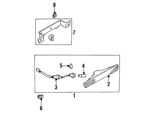 1995 Infiniti Q45 Bulbs Clip Diagram for 24346-10V00