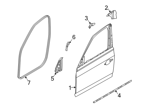 2004 BMW X3 Front Door Front Right Window Regulator Diagram for 51333448250