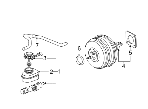 2013 Honda Ridgeline Dash Panel Components Master Cylinder Assembly Diagram for 46100-SJC-A71