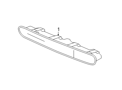 2021 Chevrolet Camaro High Mount Lamps Lamp Asm-High Mount Stop Diagram for 84330249