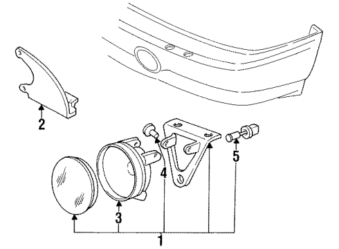 1996 Pontiac Bonneville Fog Lamps Lamp Asm, Front Fog Diagram for 19178987