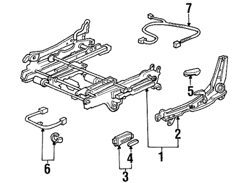 1997 Acura CL Power Seats Switch Assembly, Power Seat (Light Quartz Gray) Diagram for 35950-SV1-L32ZG