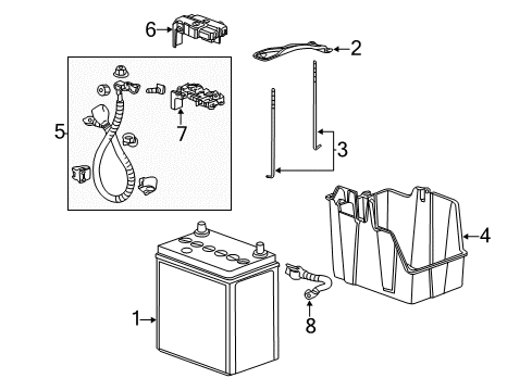 2015 Honda CR-Z Battery Cable Assembly, Battery Ground Diagram for 32600-SZT-A02