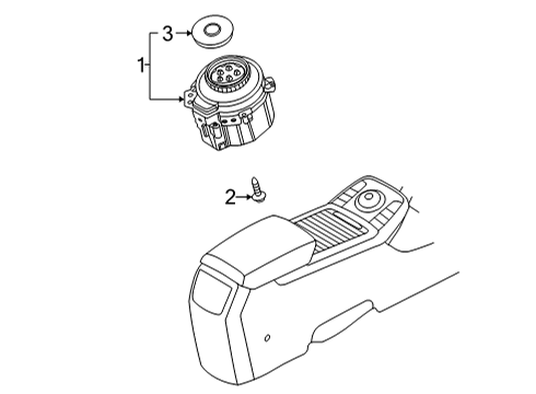 2019 Kia Niro EV Center Console Lever Complete-ECU Diagram for 467W0Q4200