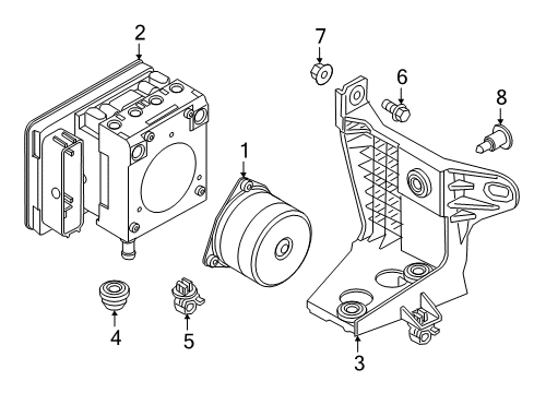 2015 Jeep Renegade Anti-Lock Brakes Anti-Lock Brake System Module Diagram for 68277262AA
