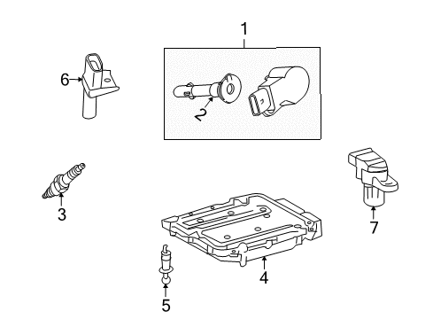 2008 Dodge Sprinter 3500 Ignition System Spark Plug-Engine Diagram for 68005667AB