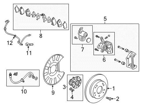 2017 Acura MDX Anti-Lock Brakes Modulator Assembly, Vsa (Rewritable) Diagram for 57111-TRX-H13