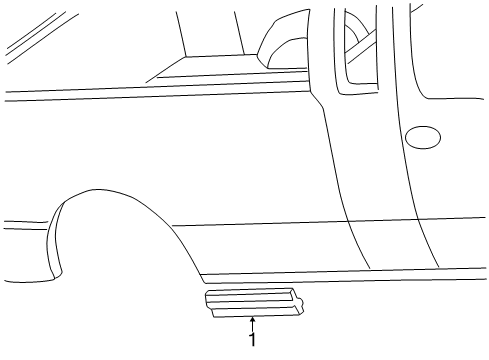 1998 Ford F-150 Exterior Trim - Cab Body Side Molding Diagram for F65Z-1829315-APTM