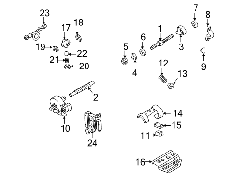 2003 Lexus LX470 Steering Column & Wheel, Steering Gear & Linkage Ring, E Diagram for 90523-06019