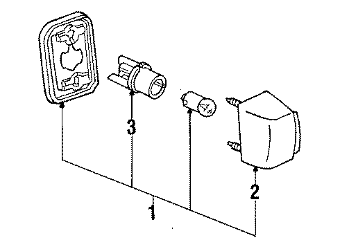 1987 Toyota Corolla License Lamps Lamp Assy, License Plate Diagram for 81270-12330