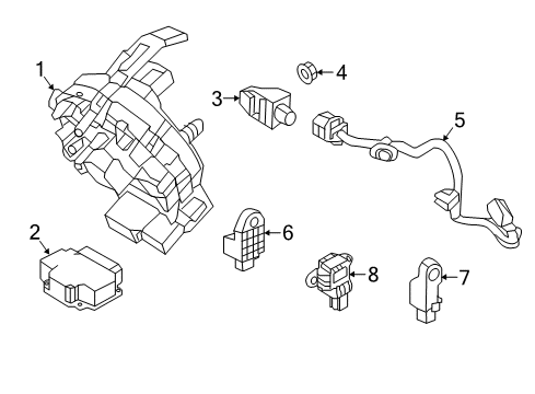 2017 Kia Optima Air Bag Components Wiring Assembly-Air Bag Diagram for 91711D5000