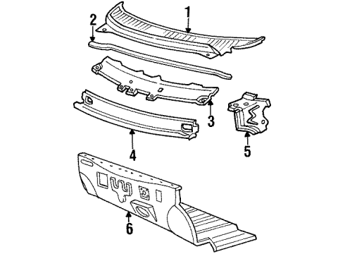 1998 Ford Windstar Cowl Dash Panel Diagram for F78Z1601610AA