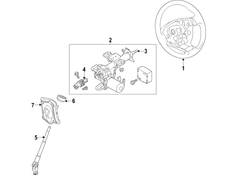 2017 Chevrolet City Express Steering Column & Wheel, Steering Gear & Linkage Lower Shaft Diagram for 19317791