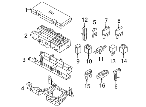 2011 Ford F-150 Fuse & Relay Engine Harness Diagram for BL3Z-12A581-G