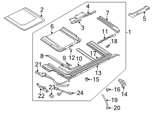 2006 Kia Optima Sunroof Unit Assembly-Sunroof Drive Diagram for 816352G000