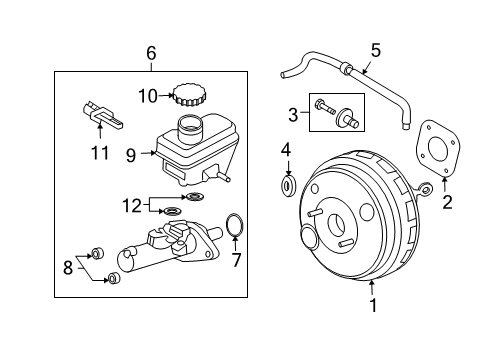 2011 Mercury Mariner Hydraulic System Tube Diagram for 7L8Z-2C053-B