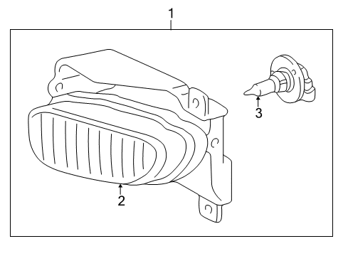 2002 Toyota Tundra Fog Lamps Fog Lamp Assembly Diagram for 81220-0C010