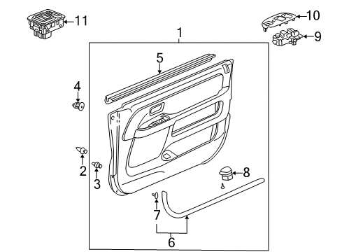 2004 Honda CR-V Mirrors Actuator Set, Passenger Side (1400) Diagram for 76210-S9A-E01