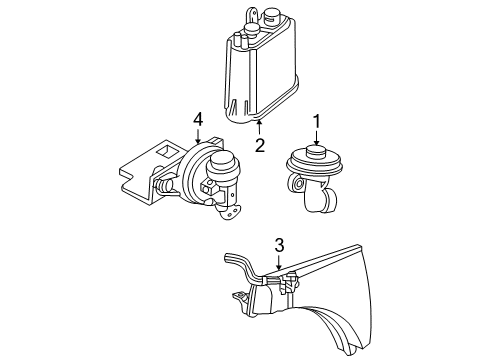 1998 Ford F-250 EGR System Tube Diagram for F7UZ-9D477-CF