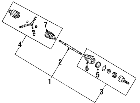 2000 Cadillac Eldorado Drive Axles - Front Front Wheel Drive Shaft Kit Diagram for 26075604