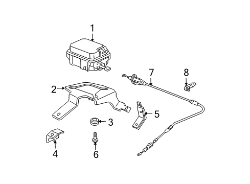 2006 Honda Element Cruise Control System Stay, Actuator Diagram for 36613-PZD-A00