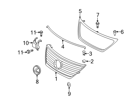 2007 Lexus LS460 Cruise Control System Switch Assy, Cruise Control Main Diagram for 84630-50080