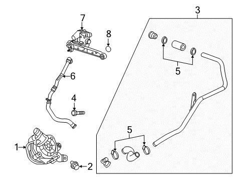 2009 Pontiac G5 Emission Components Hose & Tube Assembly Diagram for 25922318