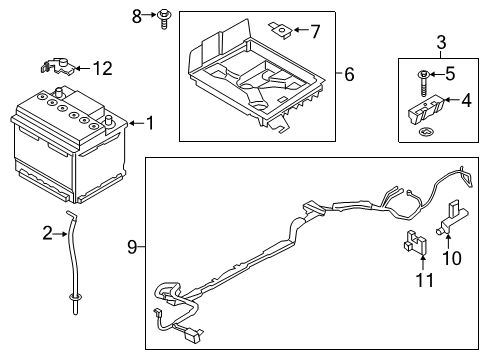 2016 Ford Fusion Battery Terminal Diagram for DG9Z-14450-E