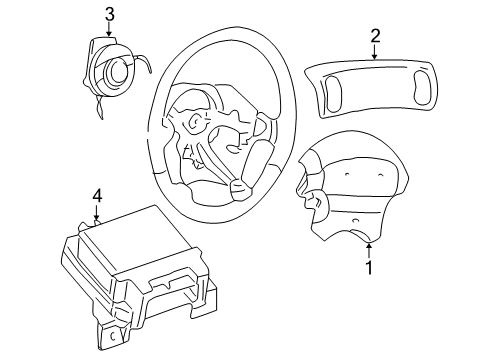 2003 Chrysler 300M Air Bag Components Air Bag Control Module Diagram for 4602274AG