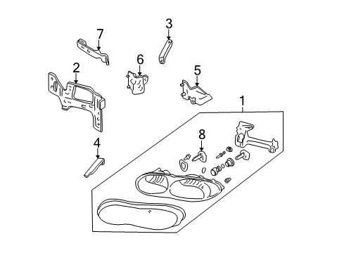 1998 Chevrolet Camaro Bulbs Capsule/Headlamp/Fog Lamp Headlamp Diagram for 16525313