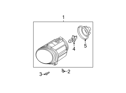 2003 BMW X5 Bulbs Fog Lights, Left Diagram for 63176920885