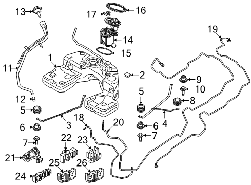 2021 BMW X5 Fuel Supply ACCELERAT.PEDAL MODULE, AUTOM Diagram for 35406889820